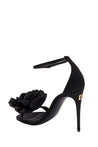 DOLCE & GABBANA-OUTLET-SALE-Satin sandals with floreal application-ARCHIVIST