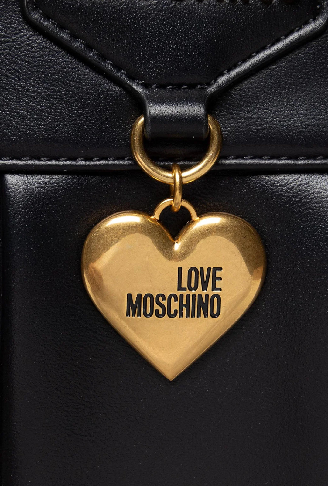 Moschino-OUTLET-SALE-Scarf Detail Soft Charm Logo Shoulder Bag-ARCHIVIST