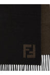 Fendi-OUTLET-SALE-Scarf FF in wool and cashmere-ARCHIVIST
