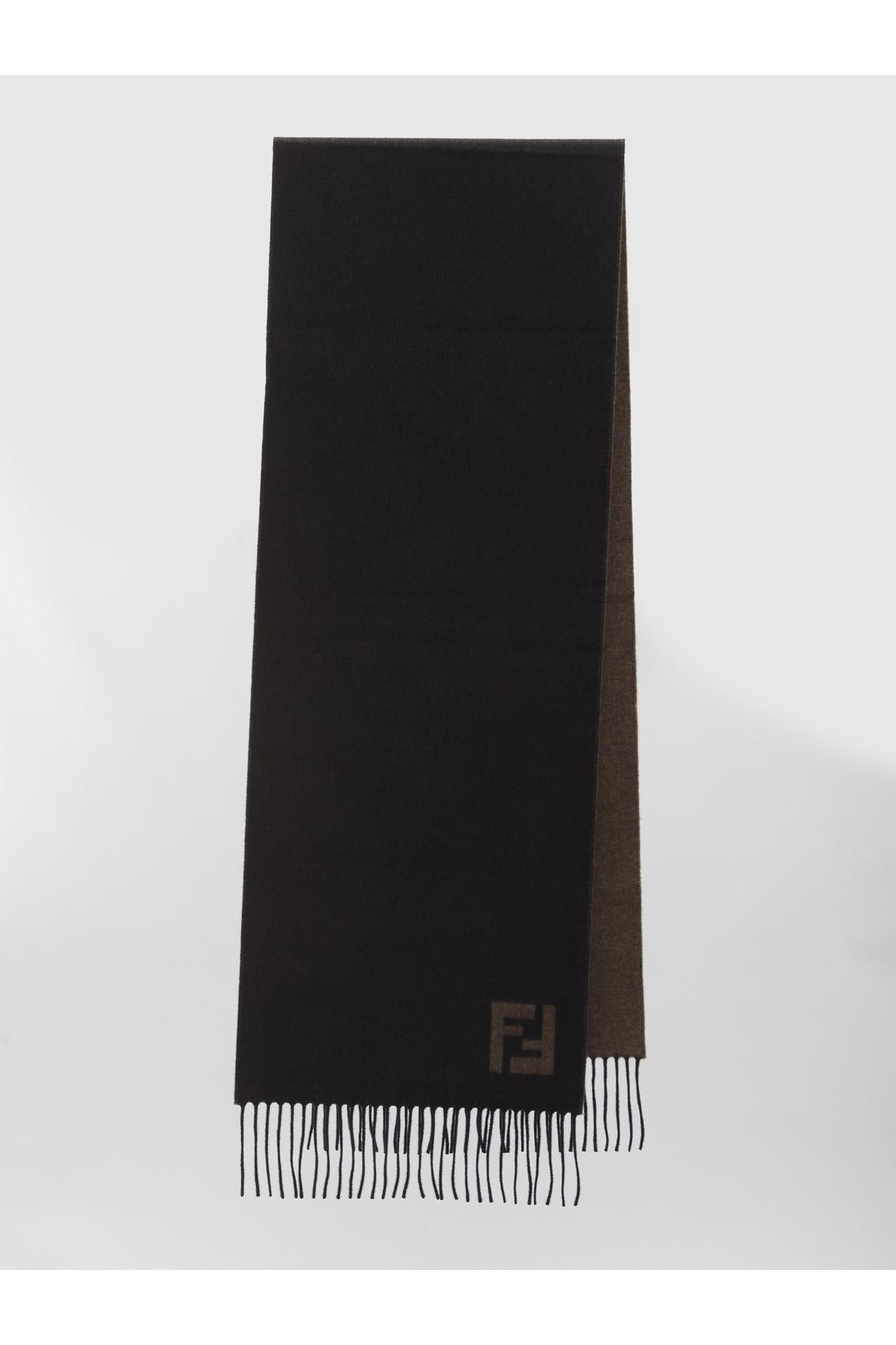 Fendi-OUTLET-SALE-Scarf FF in wool and cashmere-ARCHIVIST