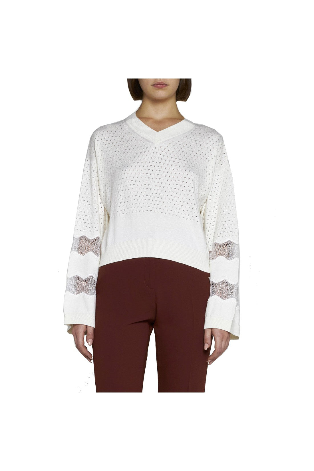 SEE BY CHLOE-OUTLET-SALE-See By Chloe Cotton And Cashmere Pullover-ARCHIVIST