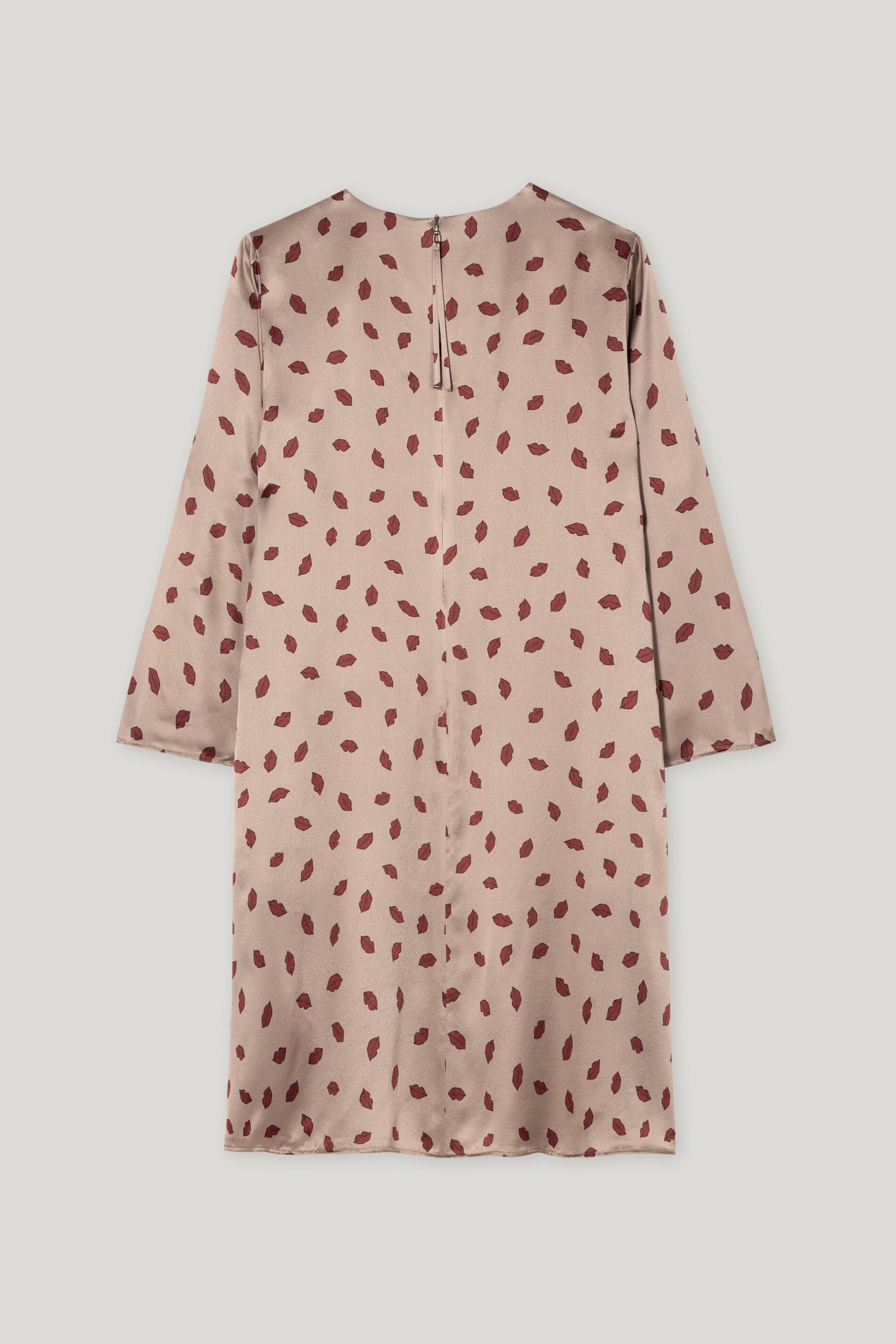 Luisa Cerano-Seidenkleid mit Lips-Print-Kleider & Röcke-Black-Deal-Outlet-by-ARCHIVIST