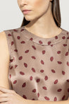 Luisa Cerano-Seidentop mit Lips-Print-Hemden & Blusen-Black-Deal-Outlet-by-ARCHIVIST