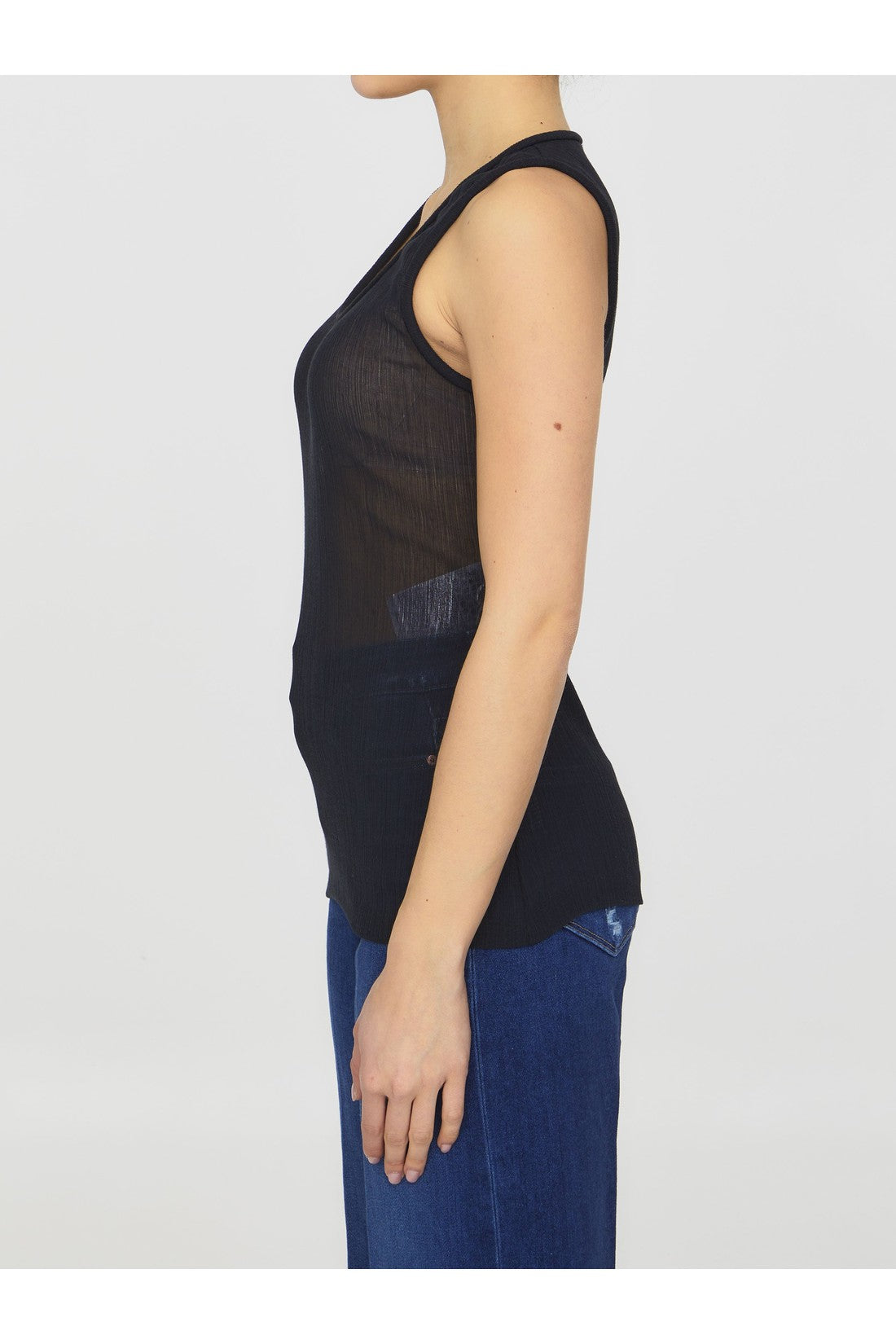 Jil Sander-OUTLET-SALE-Semi-sheer tank top-ARCHIVIST