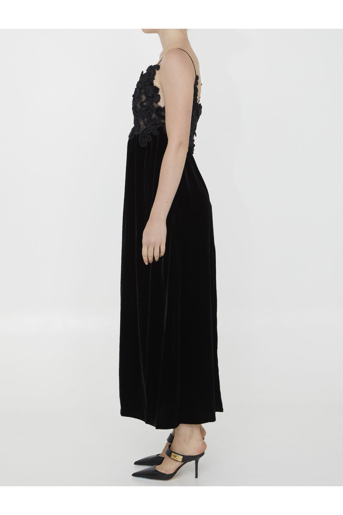 ZIMMERMANN-OUTLET-SALE-Sensory Velvet slip dress-ARCHIVIST