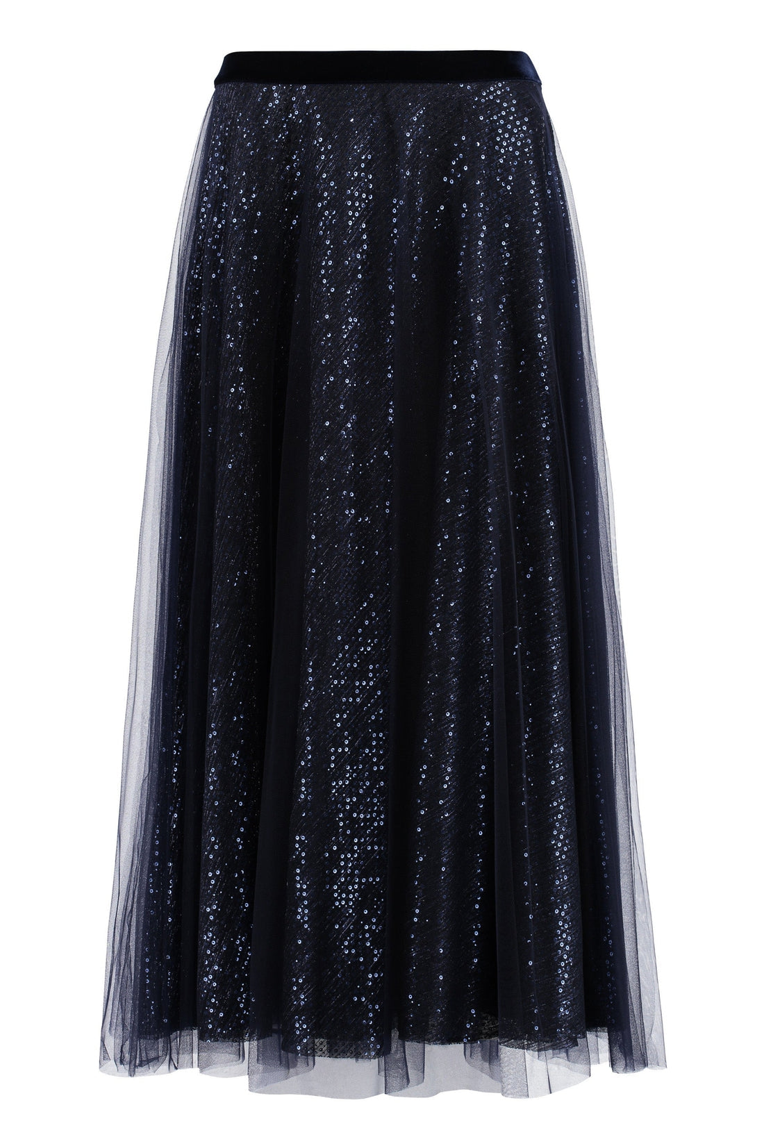 Talbot Runhof-OUTLET-SALE-Sequined tulle skirt-ARCHIVIST