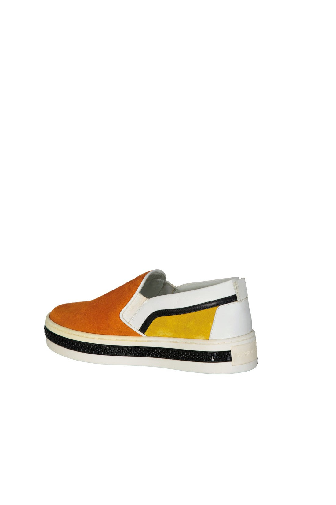 Sergio Rossi-OUTLET-SALE-Sergio Rossi Leather Slip-On Sneakers-ARCHIVIST