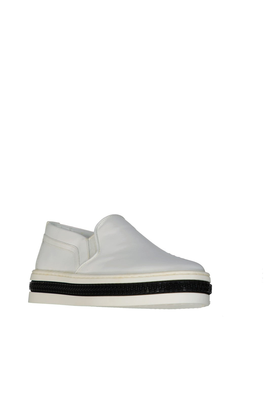 Sergio Rossi-OUTLET-SALE-Sergio Rossi Leather Slip-Op Sneakers-ARCHIVIST