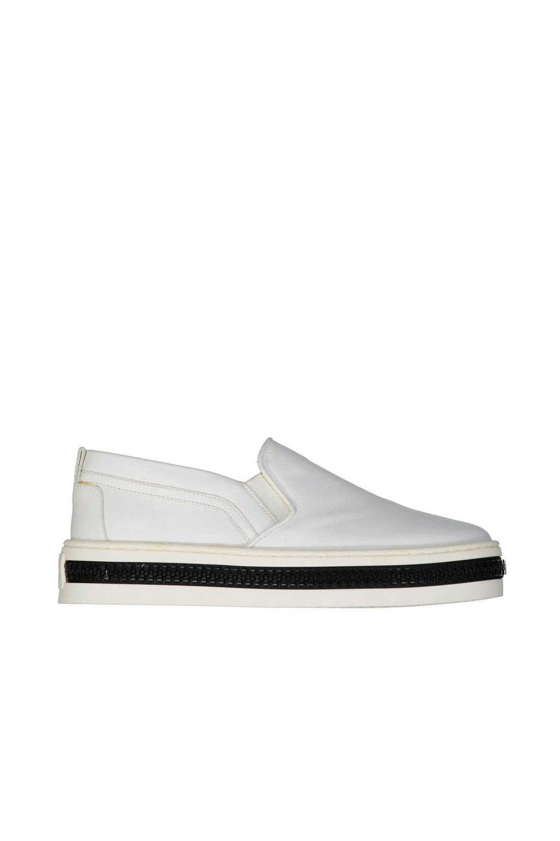 Sergio Rossi-OUTLET-SALE-Sergio Rossi Leather Slip-Op Sneakers-ARCHIVIST