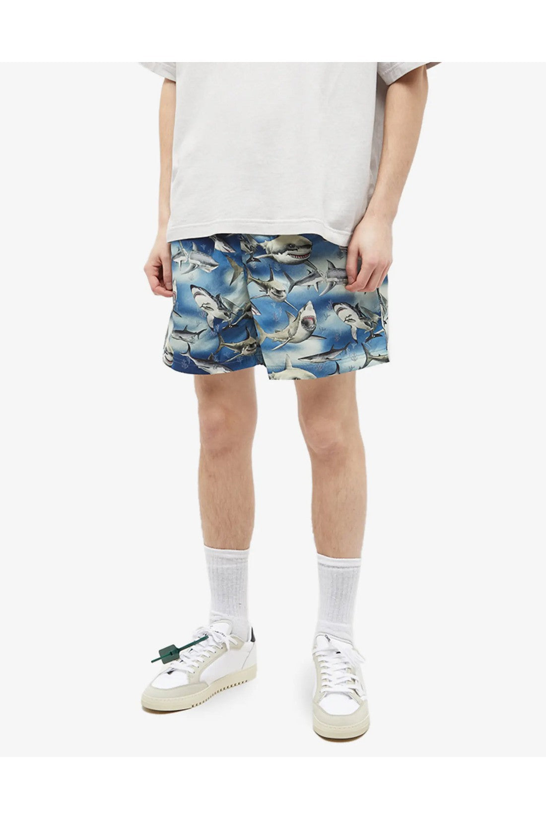 Palm Angels-OUTLET-SALE-Shark Logo Swim Shorts-ARCHIVIST