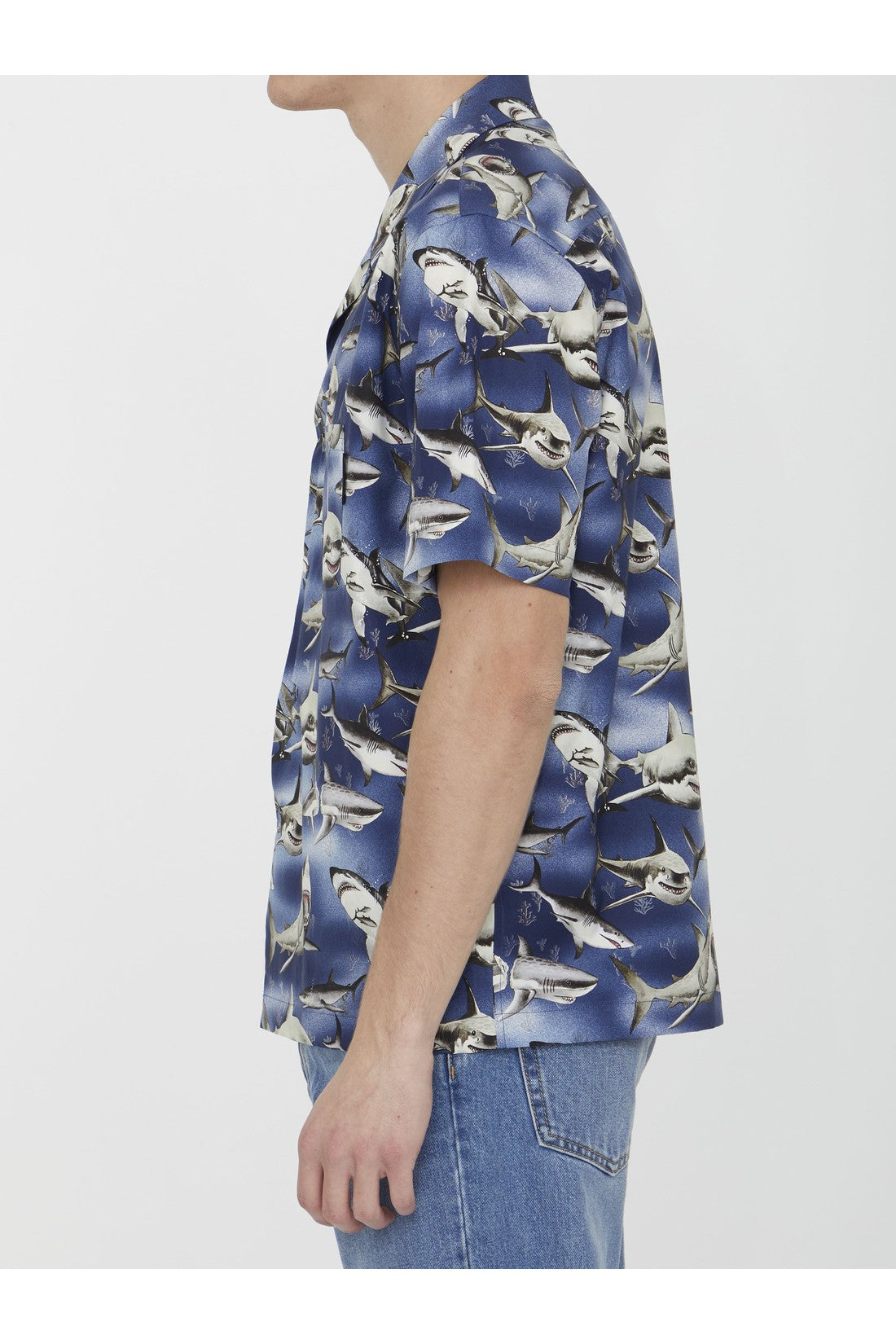 Palm Angels-OUTLET-SALE-Shark print shirt-ARCHIVIST