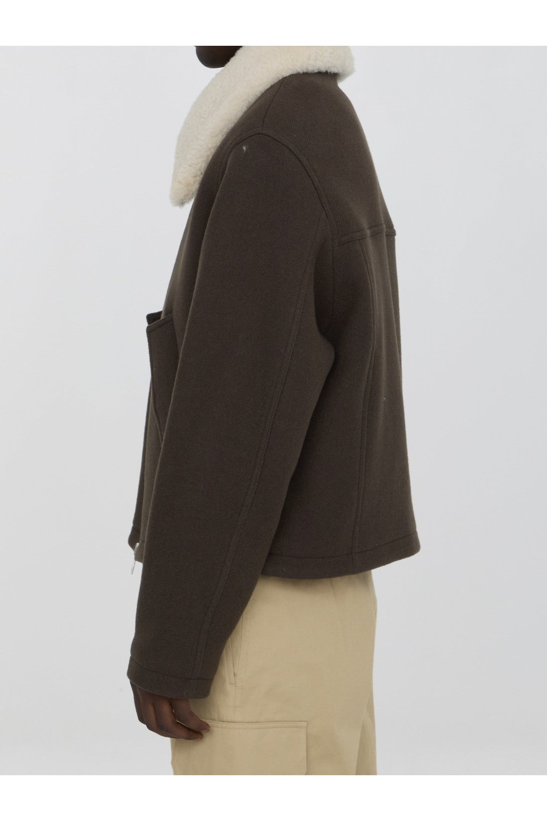 AMI PARIS-OUTLET-SALE-Shearling collar jacket-ARCHIVIST