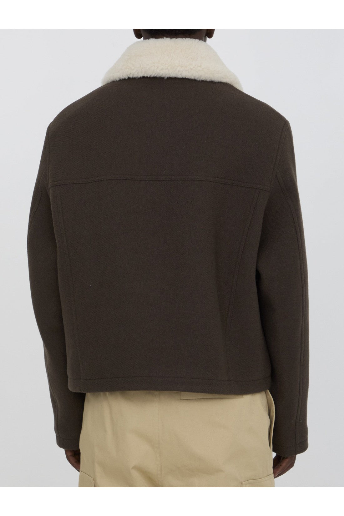 AMI PARIS-OUTLET-SALE-Shearling collar jacket-ARCHIVIST