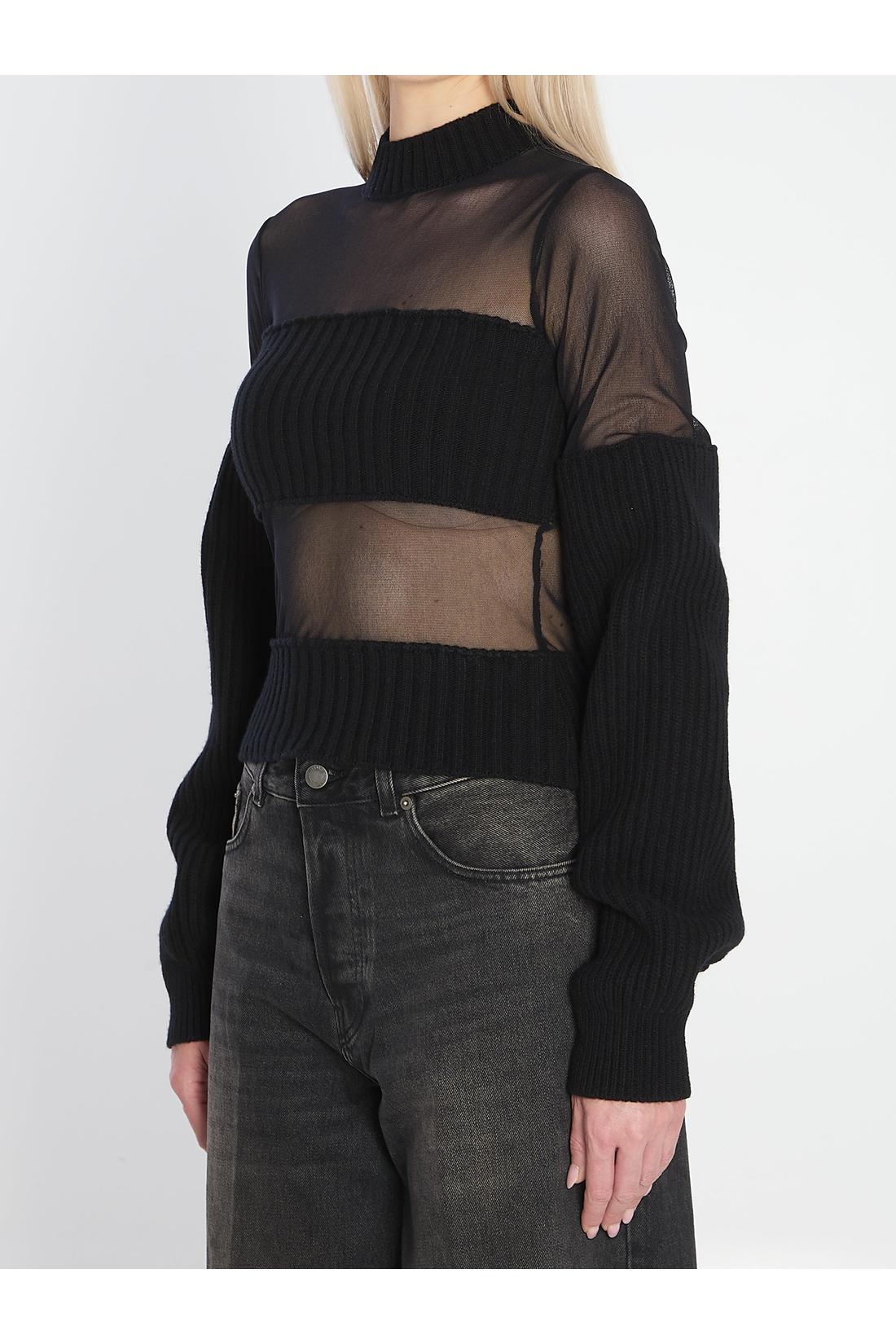 Jean Paul Gaultier-OUTLET-SALE-Sheer-effect sweater-ARCHIVIST