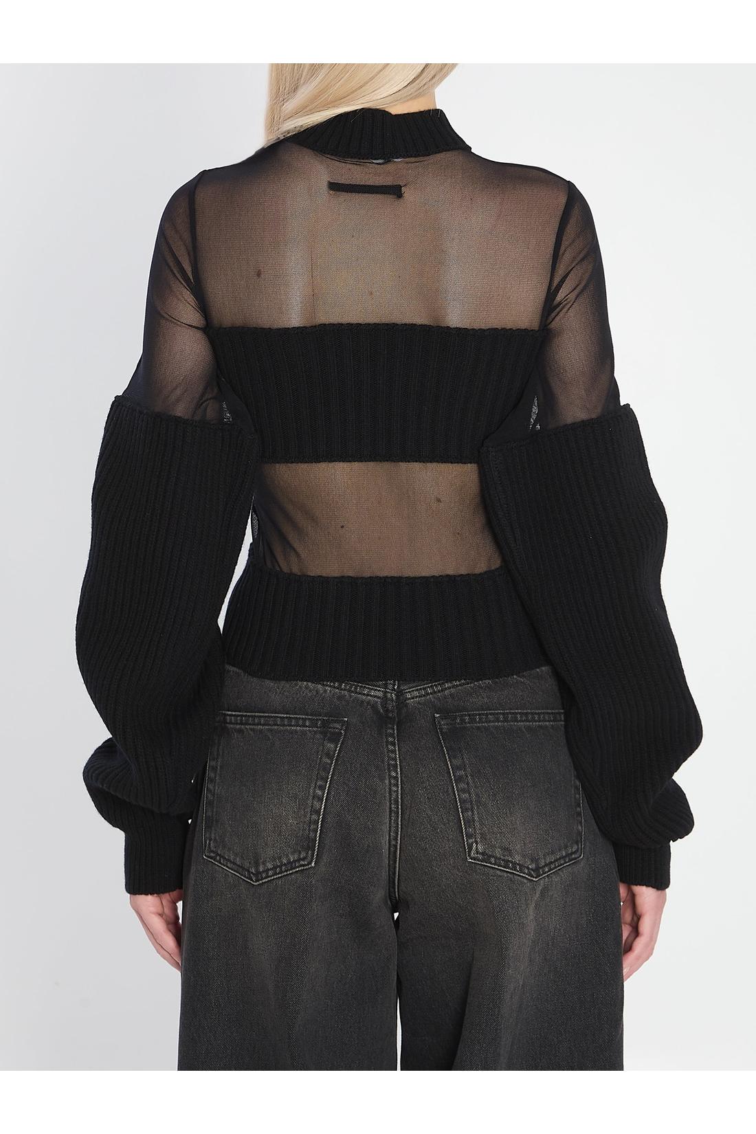 Jean Paul Gaultier-OUTLET-SALE-Sheer-effect sweater-ARCHIVIST