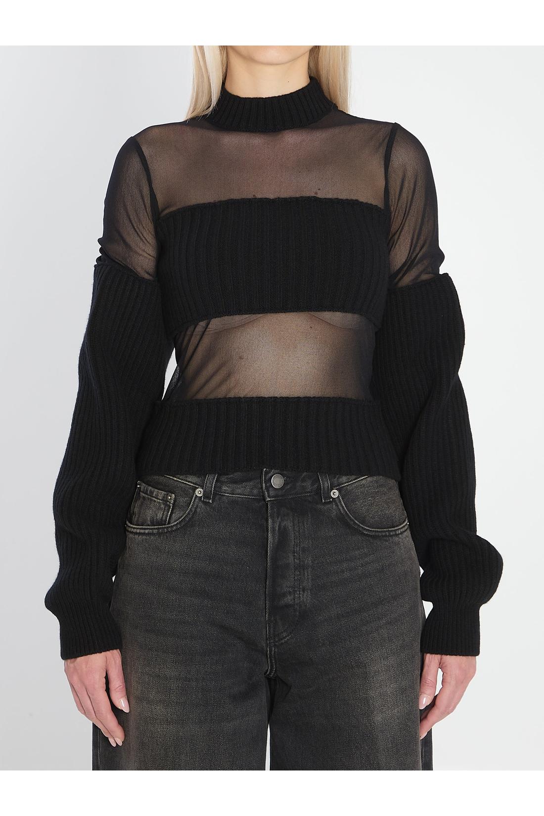 Jean Paul Gaultier-OUTLET-SALE-Sheer-effect sweater-ARCHIVIST