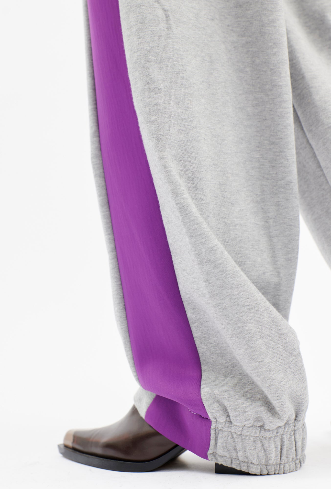 Odeeh-Shiny Terry Hose, Heather Grey-Hosen-Black-Deal-Outlet-by-ARCHIVIST