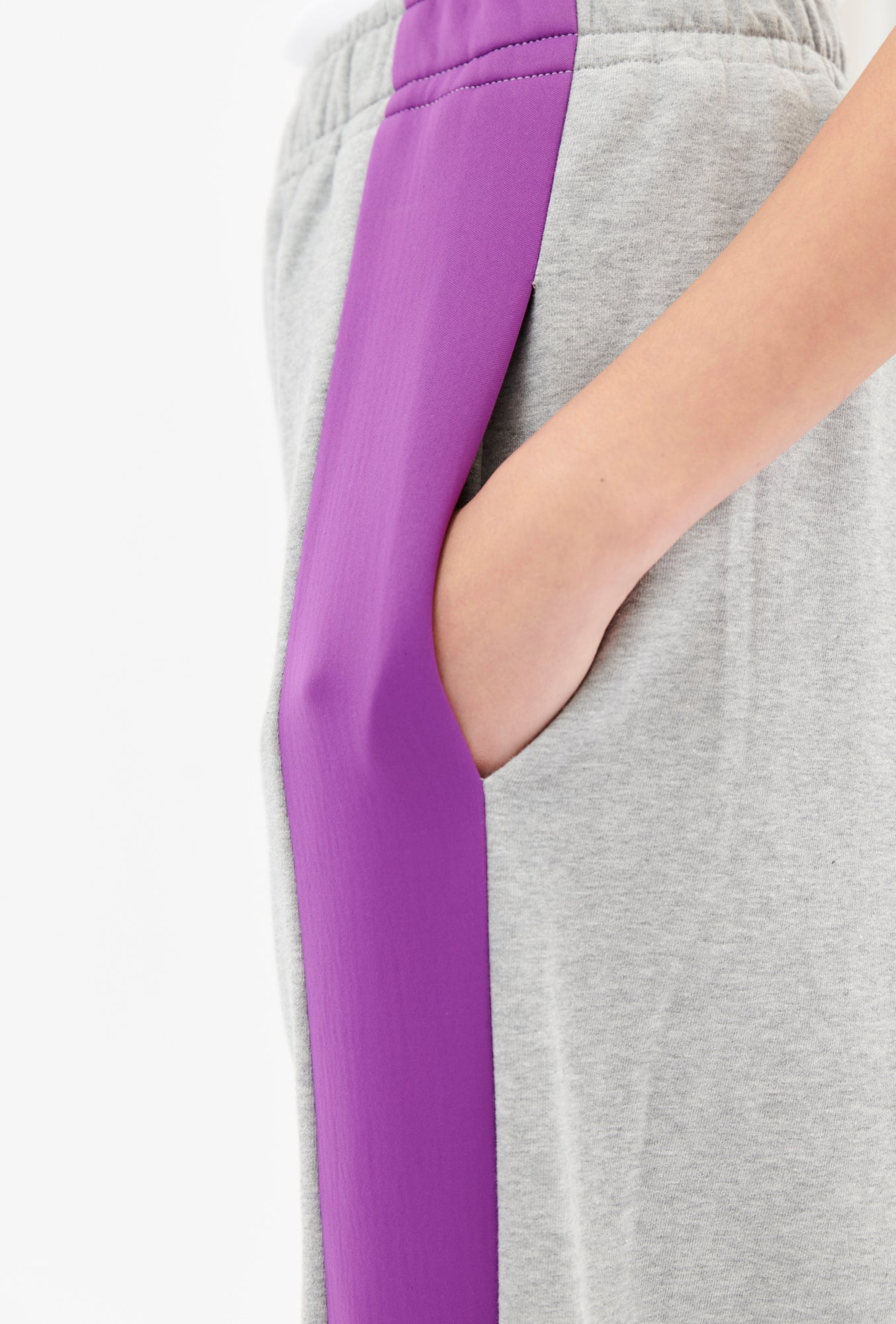 Odeeh-Shiny Terry Hose, Heather Grey-Hosen-Black-Deal-Outlet-by-ARCHIVIST