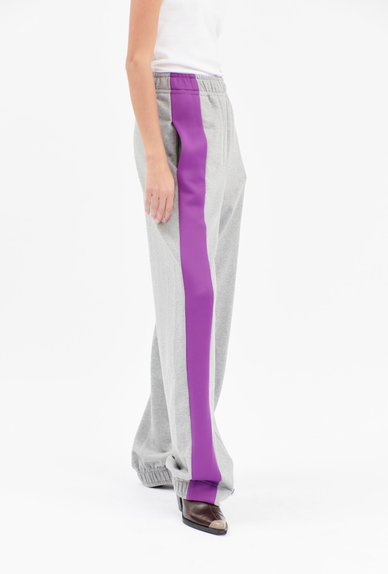 Odeeh-Shiny Terry Hose, Heather Grey-Hosen-Black-Deal-Outlet-by-ARCHIVIST