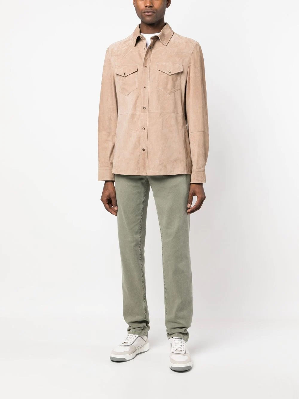 BRUNELLO CUCINELLI-OUTLET-SALE-Shirt Beige-ARCHIVIST