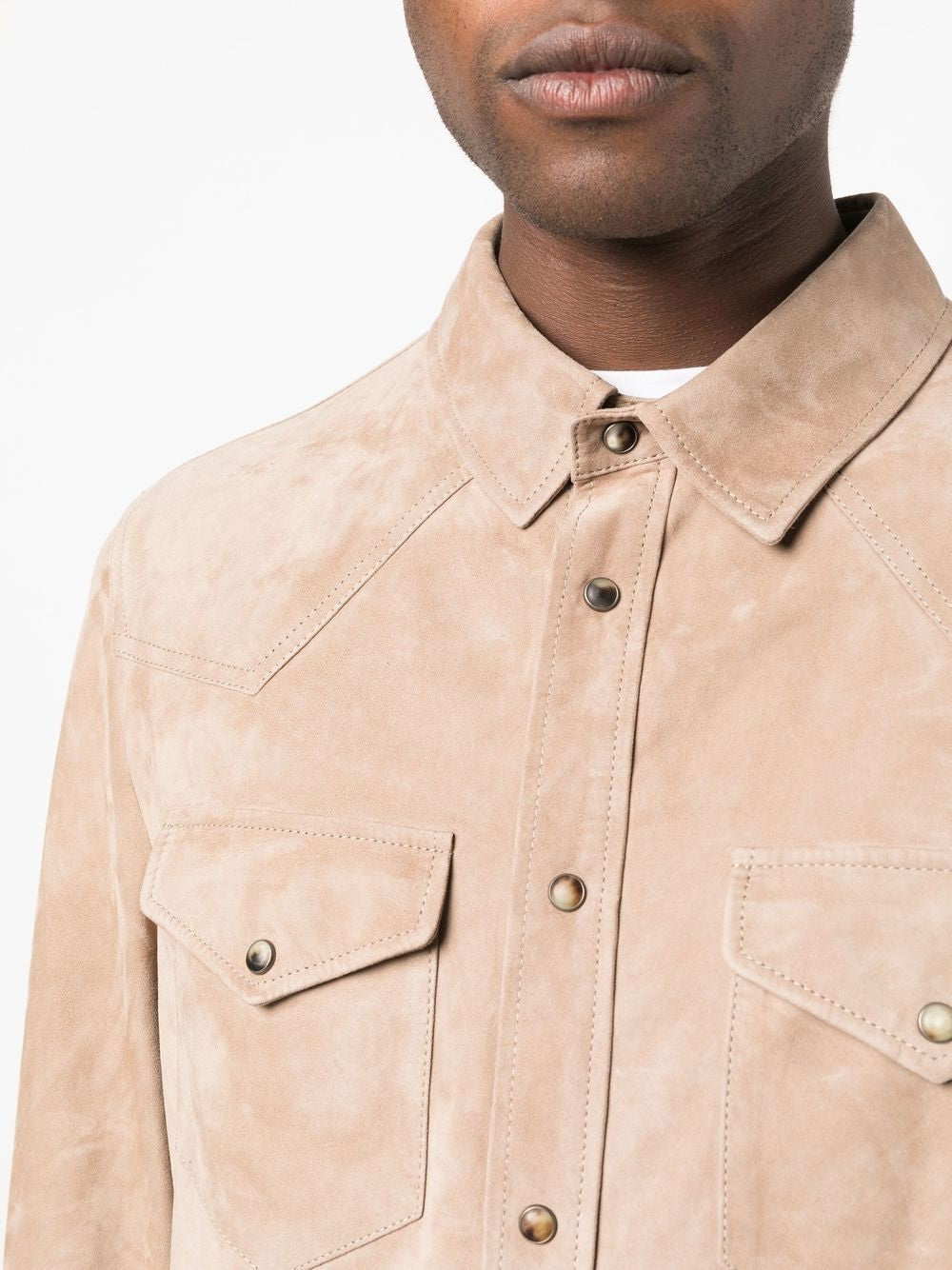 BRUNELLO CUCINELLI-OUTLET-SALE-Shirt Beige-ARCHIVIST