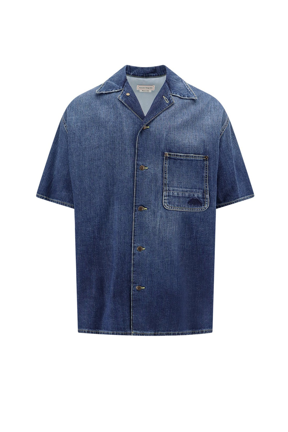 ALEXANDER MCQUEEN-OUTLET-SALE-Shirt Blau-ARCHIVIST