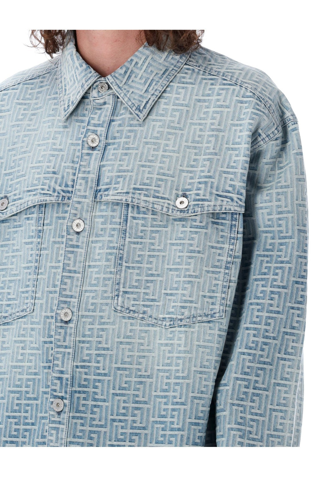 BALMAIN-OUTLET-SALE-Shirt Blau-ARCHIVIST