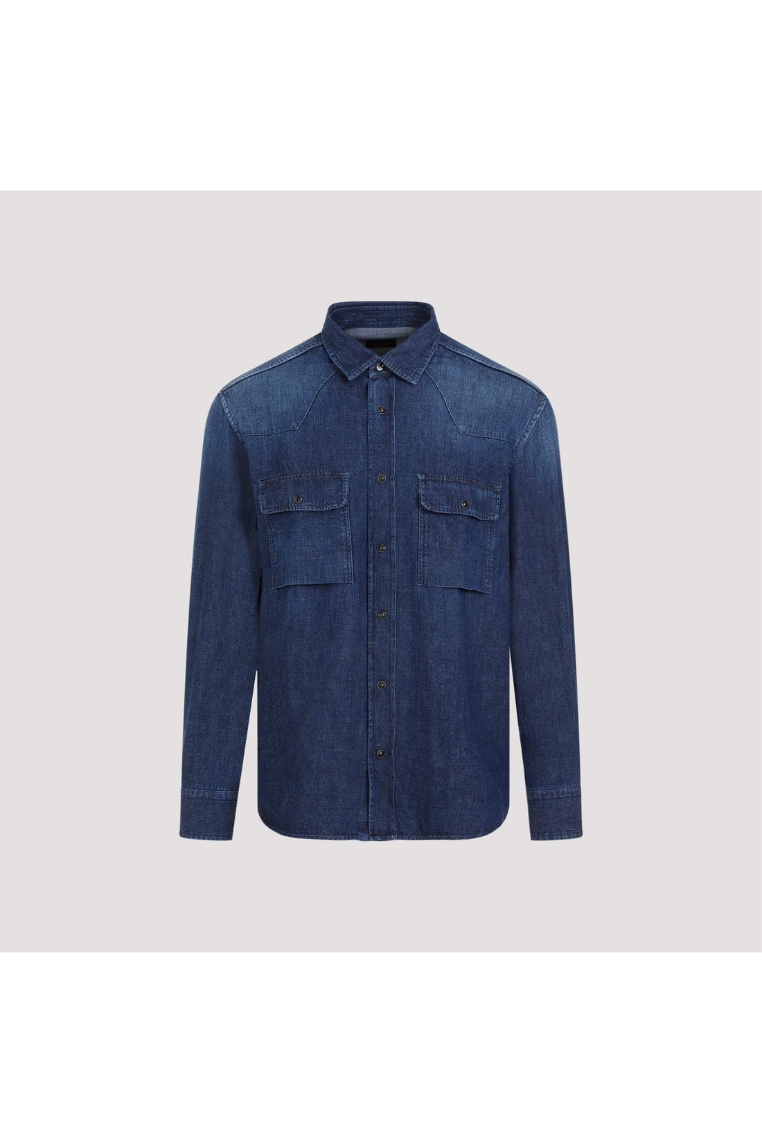 BRIONI-OUTLET-SALE-Shirt Blau-ARCHIVIST