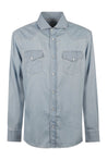 BRUNELLO CUCINELLI-OUTLET-SALE-Shirt Blau-ARCHIVIST