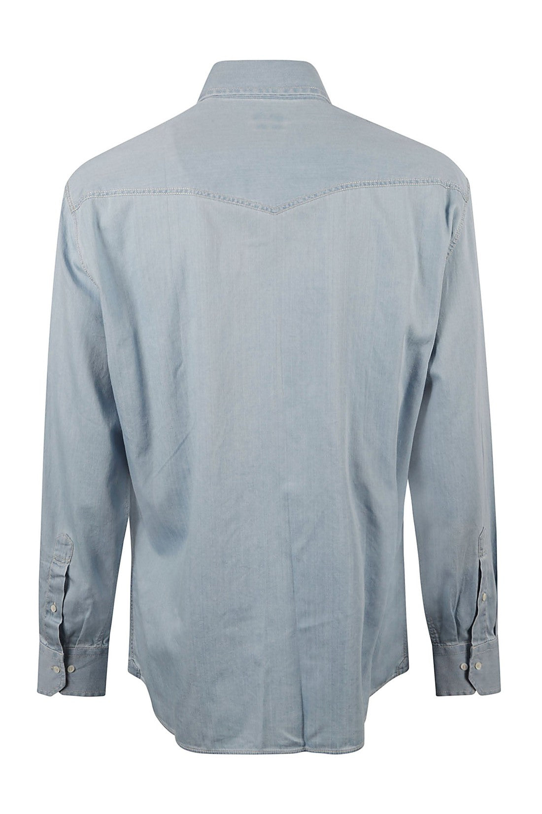 BRUNELLO CUCINELLI-OUTLET-SALE-Shirt Blau-ARCHIVIST