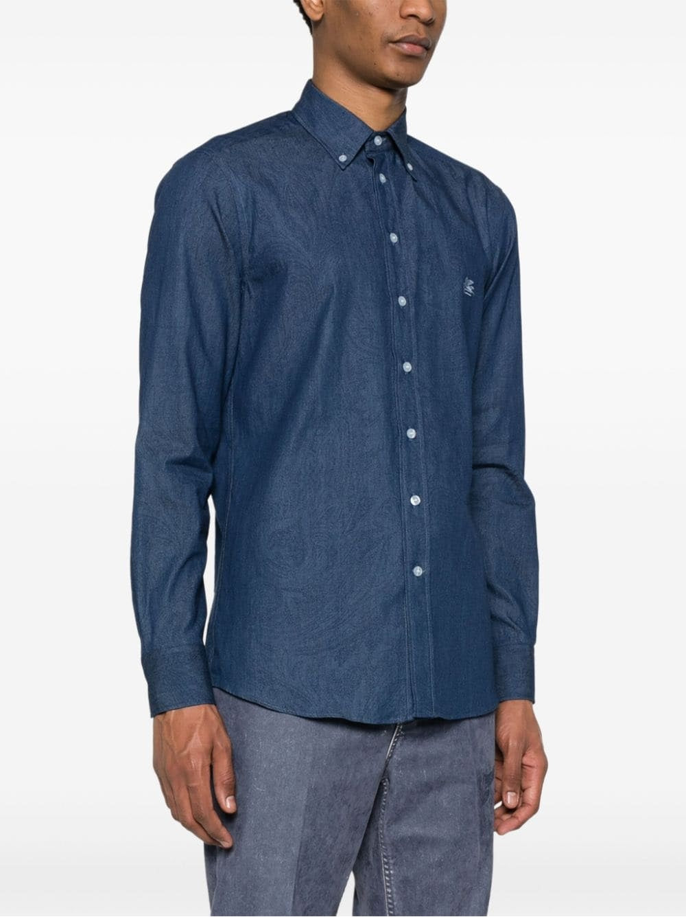 ETRO-OUTLET-SALE-Shirt Blau-ARCHIVIST