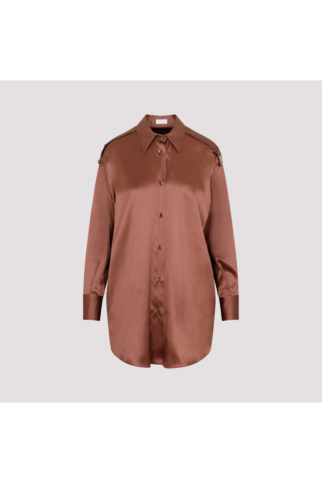 BRUNELLO CUCINELLI-OUTLET-SALE-Shirt Braun-ARCHIVIST