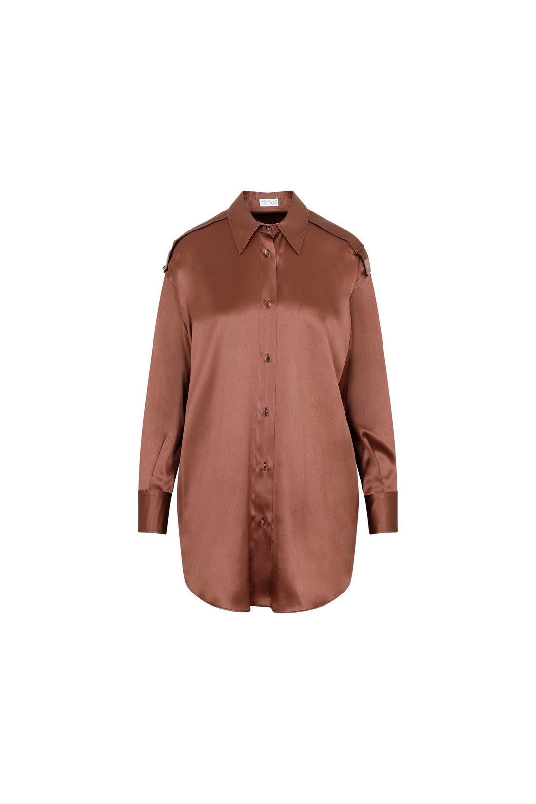 BRUNELLO CUCINELLI-OUTLET-SALE-Shirt Braun-ARCHIVIST