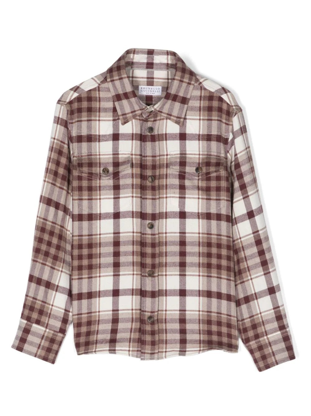 BRUNELLO CUCINELLI-OUTLET-SALE-Shirt Braun-ARCHIVIST