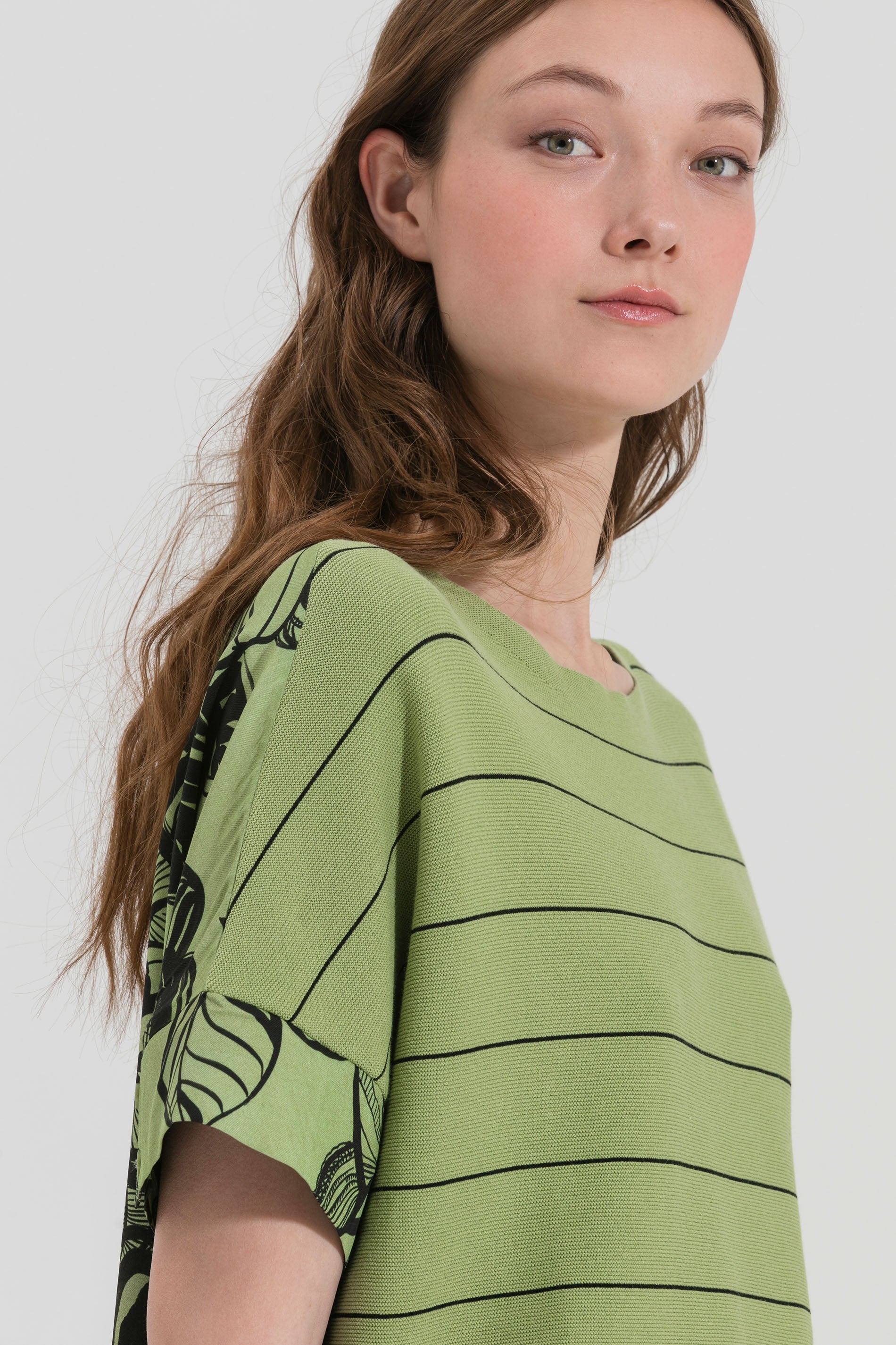 LUISA CERANO-OUTLET-SALE-Shirt-Pulli mit Flower-Print-Strick-by-ARCHIVIST