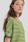 LUISA CERANO-OUTLET-SALE-Shirt-Pulli mit Flower-Print-Strick-by-ARCHIVIST