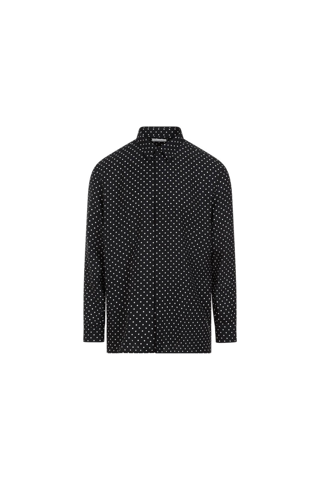 SAINT LAURENT-OUTLET-SALE-Shirt Schwarz-ARCHIVIST