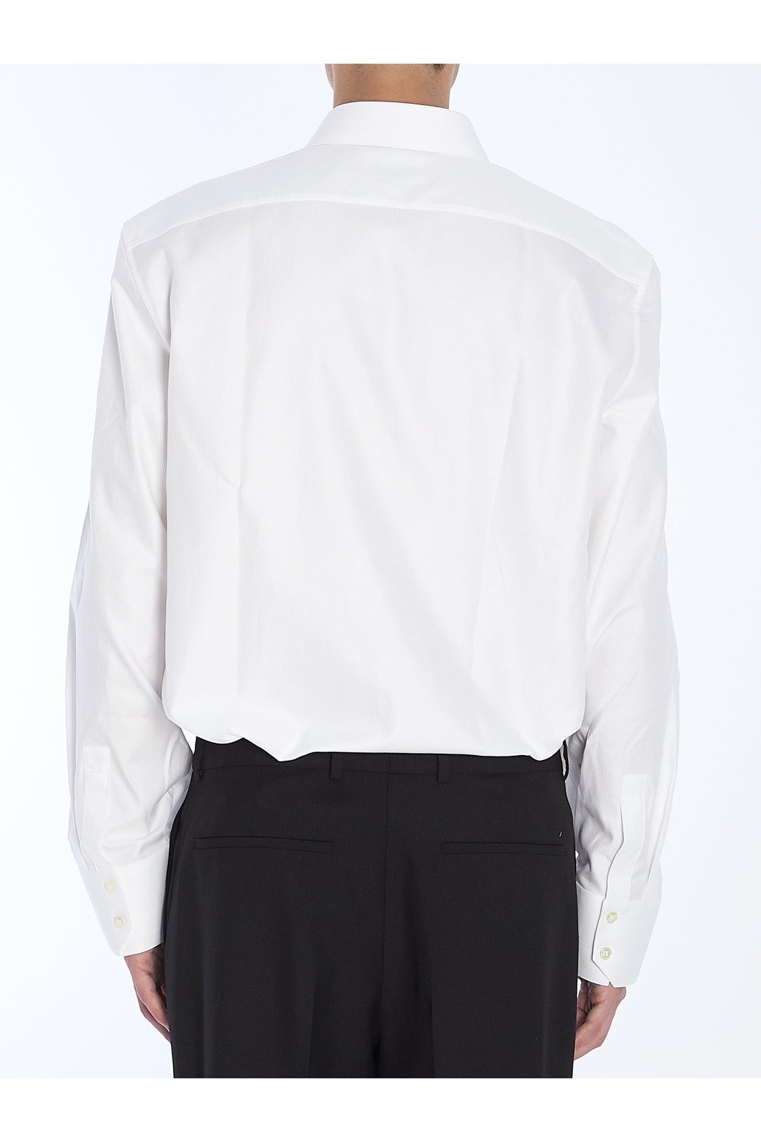 SAINT LAURENT-OUTLET-SALE-Shirt in striped cotton poplin-ARCHIVIST