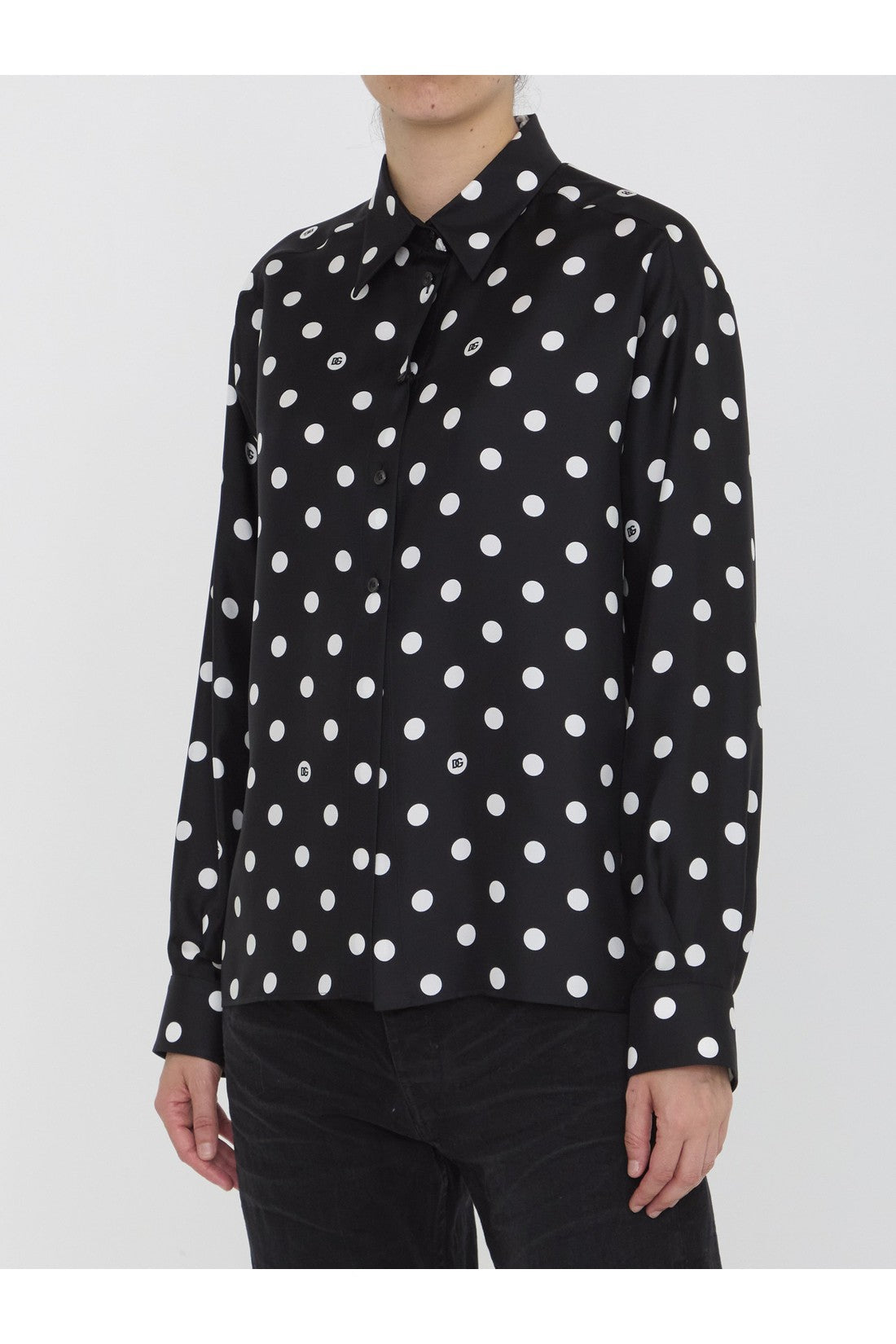 DOLCE&GABBANA-OUTLET-SALE-Shirt with Polka-dot print-ARCHIVIST