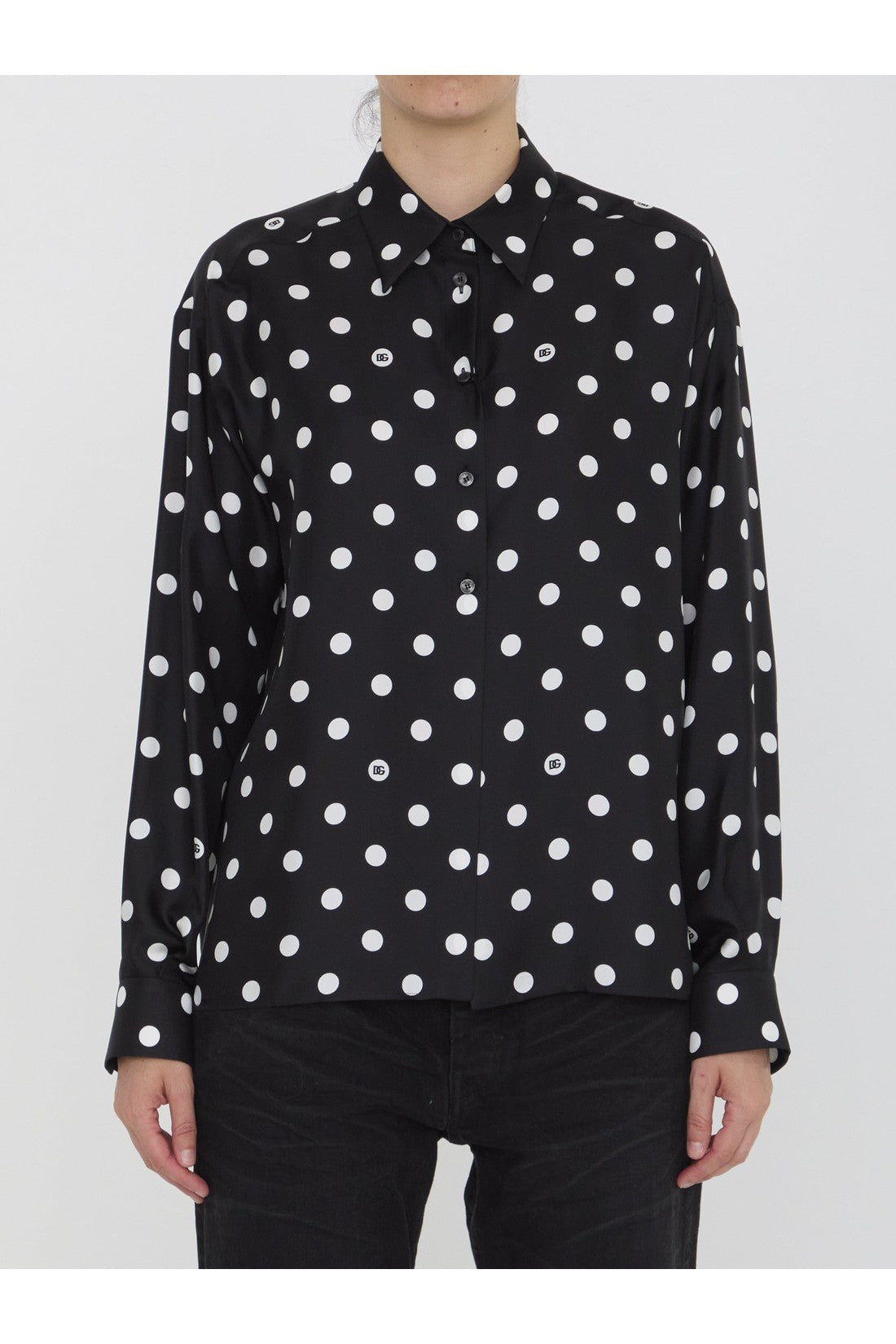 DOLCE&GABBANA-OUTLET-SALE-Shirt with Polka-dot print-ARCHIVIST