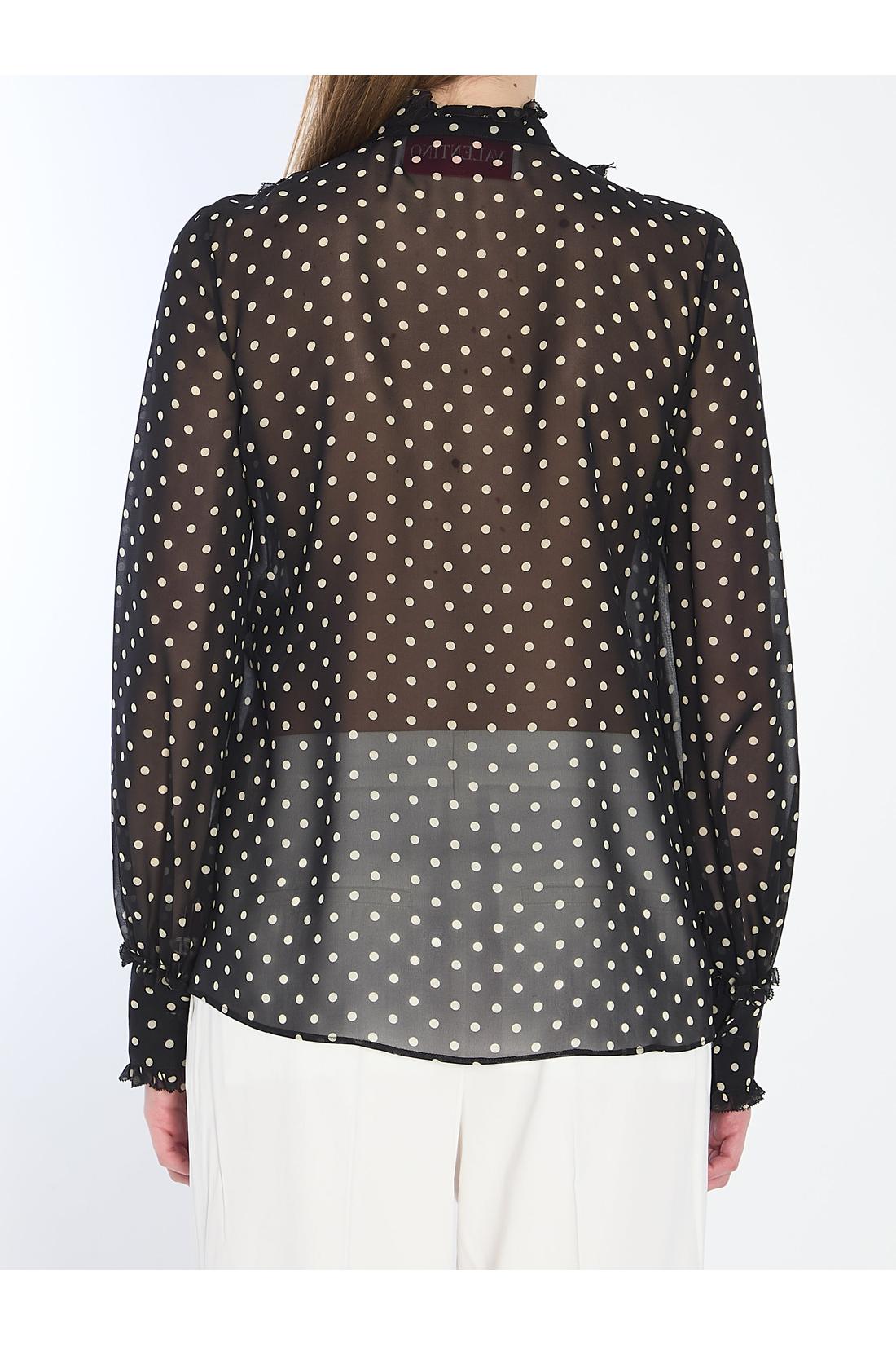 Valentino Garavani-OUTLET-SALE-Shirt with polka dots-ARCHIVIST
