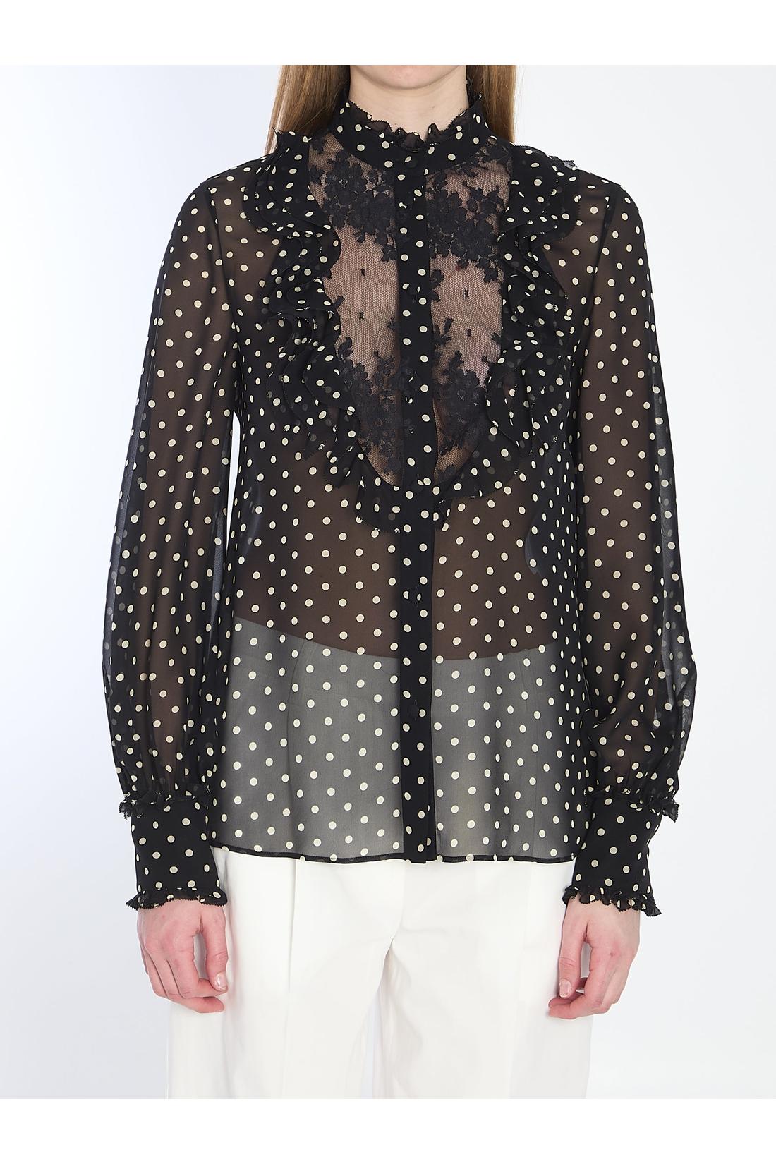 Valentino Garavani-OUTLET-SALE-Shirt with polka dots-ARCHIVIST
