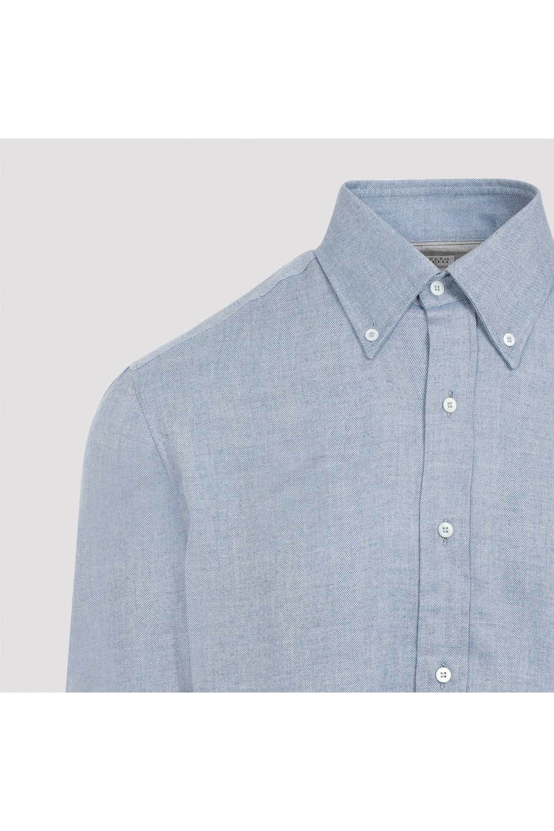 BRUNELLO CUCINELLI-OUTLET-SALE-Shirts BLAU-ARCHIVIST