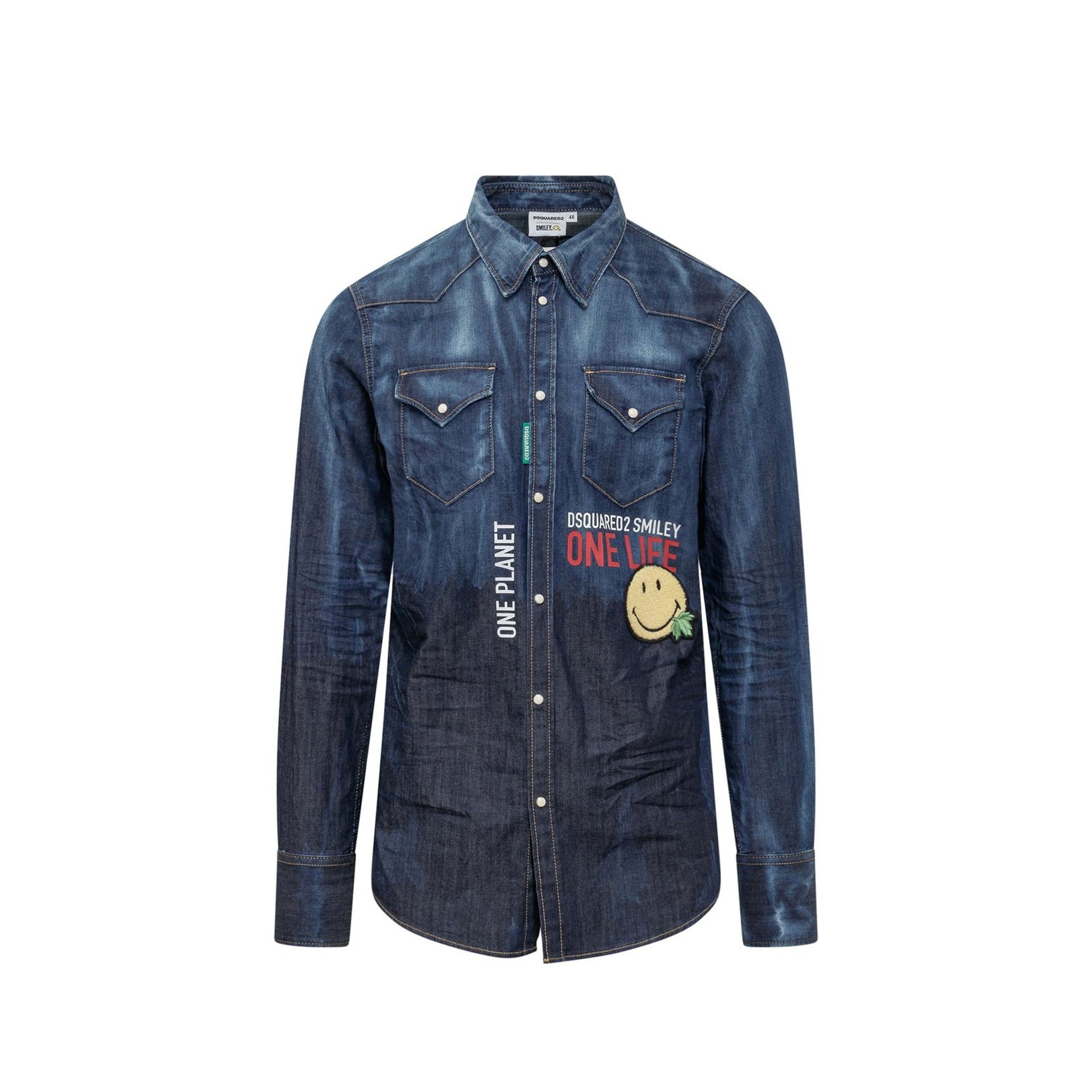 DSQUARED2-OUTLET-SALE-Shirts BLAU-ARCHIVIST