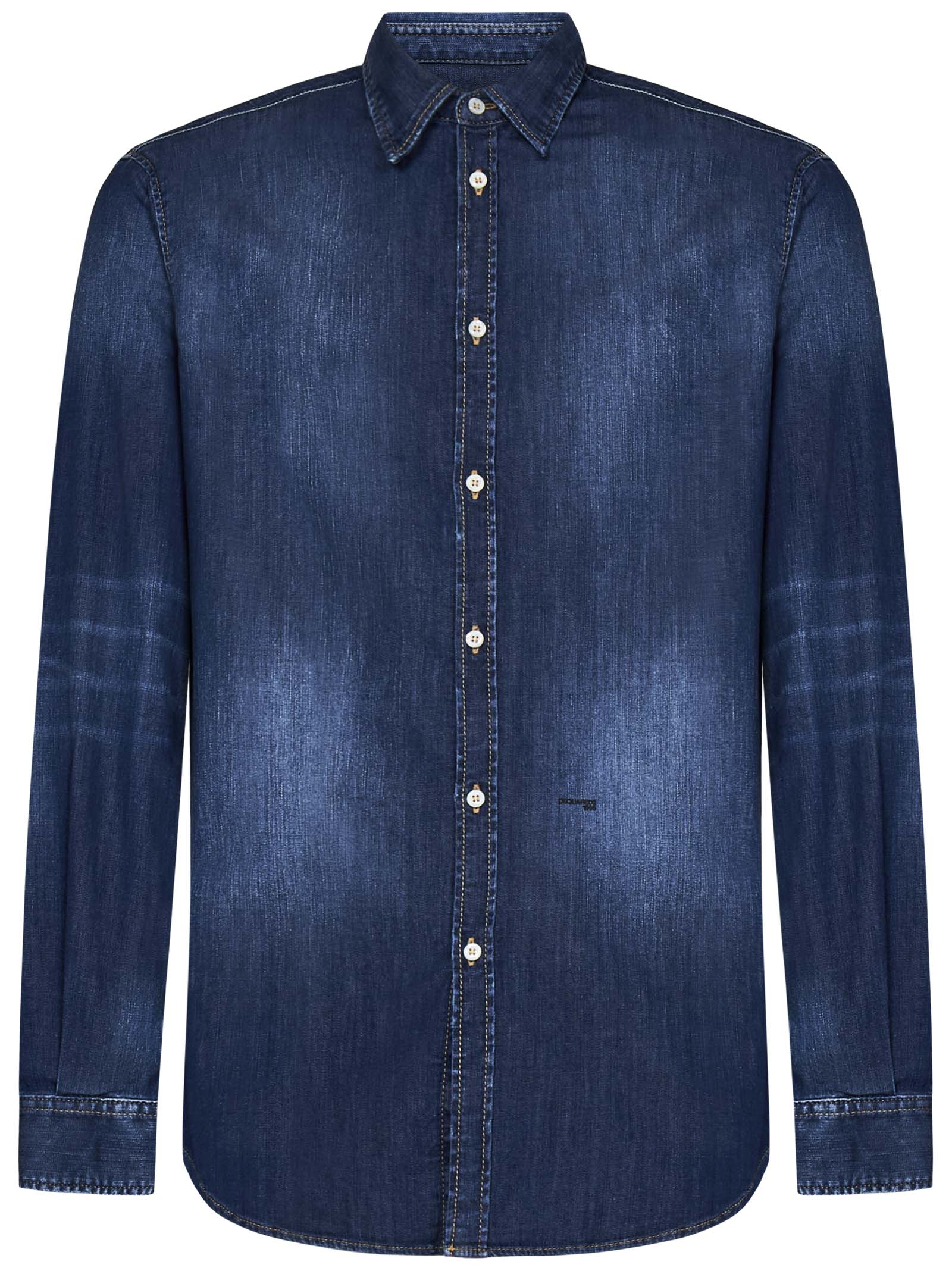 DSQUARED2-OUTLET-SALE-Shirts BLAU-ARCHIVIST