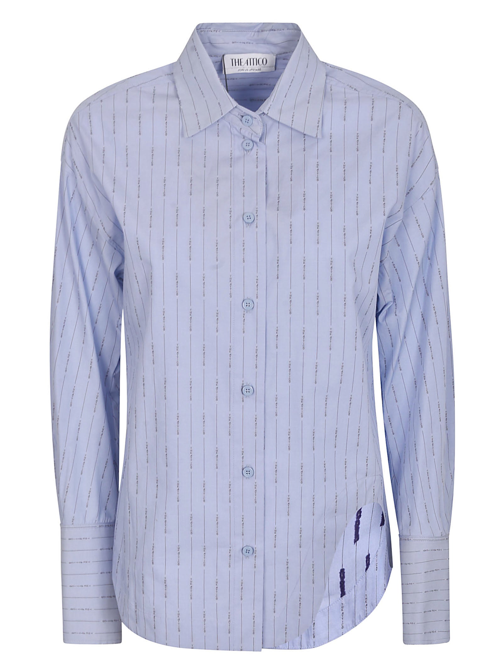 THE ATTICO-OUTLET-SALE-Shirts BLAU-ARCHIVIST