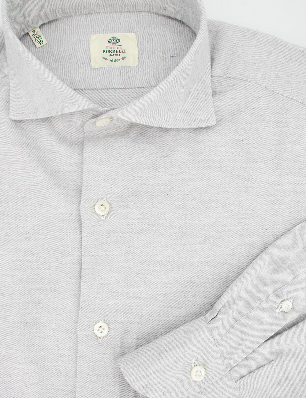 Luigi Borrelli-OUTLET-SALE-Shirts GRAU-ARCHIVIST