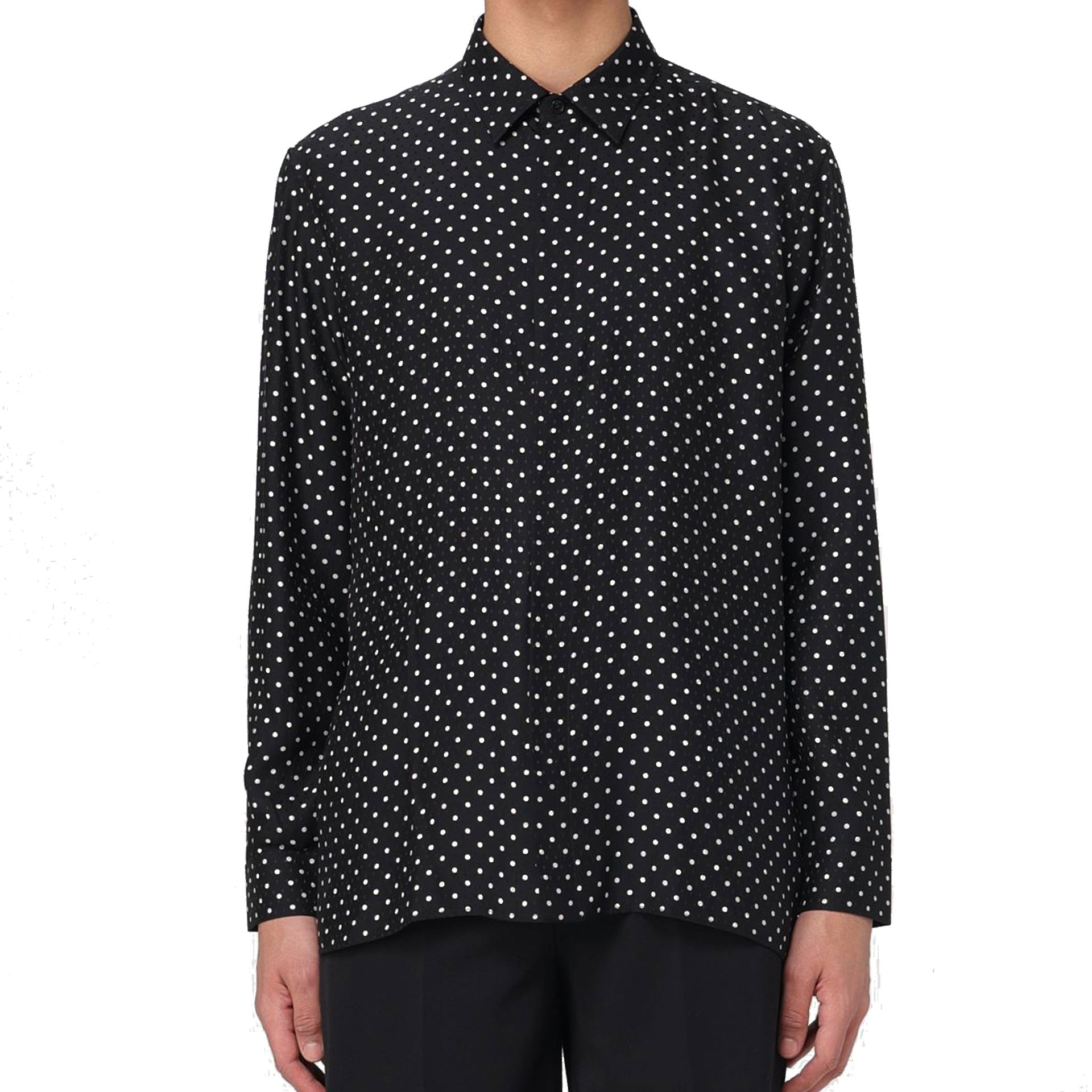 SAINT LAURENT-OUTLET-SALE-Shirts SCHWARZ-ARCHIVIST