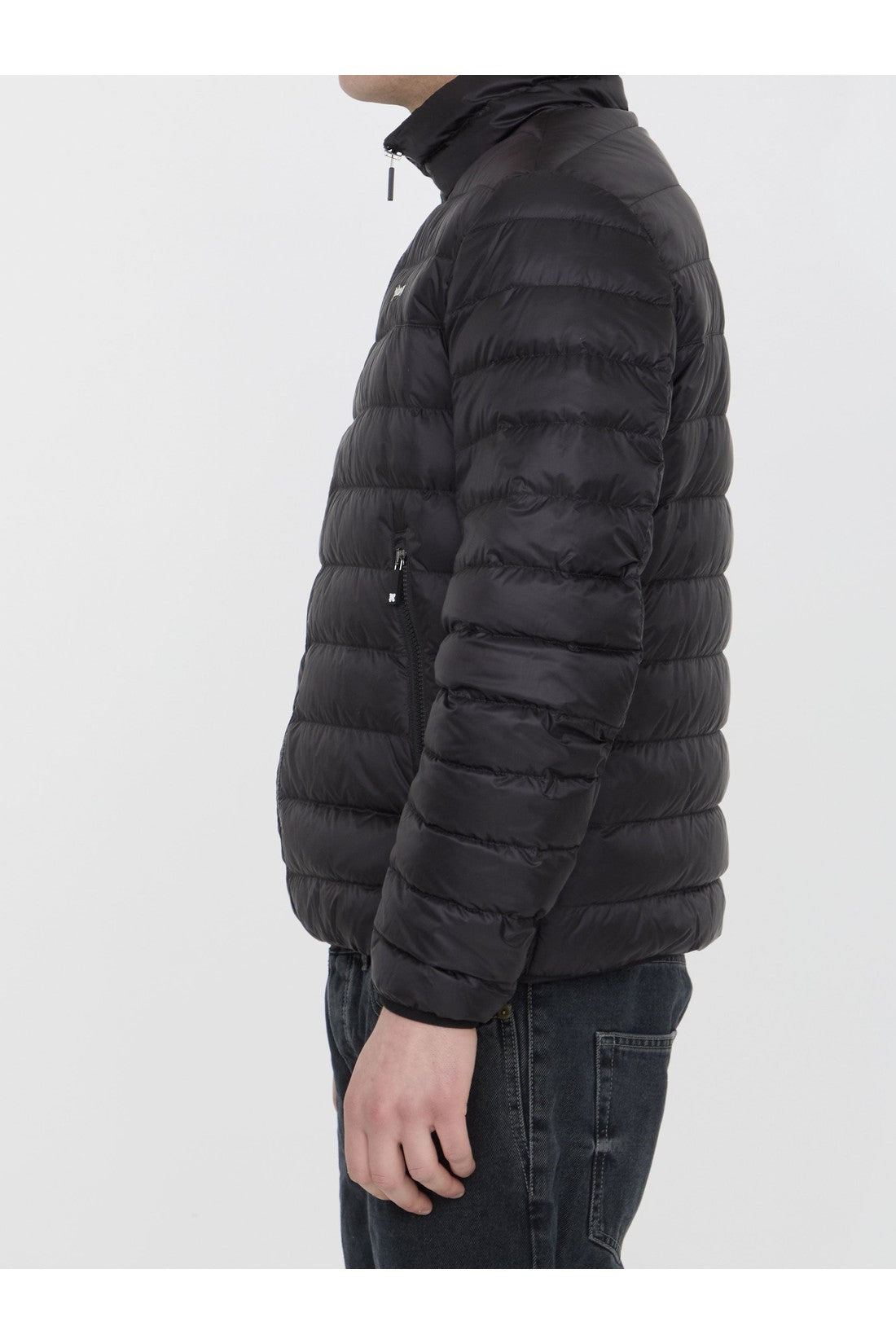 PALM ANGELS-OUTLET-SALE-Short down jacket with logo-ARCHIVIST