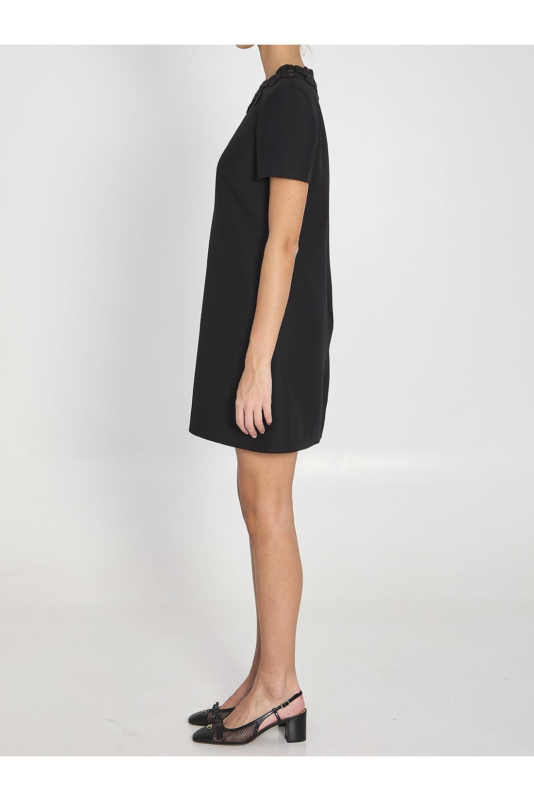 Valentino Garavani-OUTLET-SALE-Short dress with embroidery-ARCHIVIST